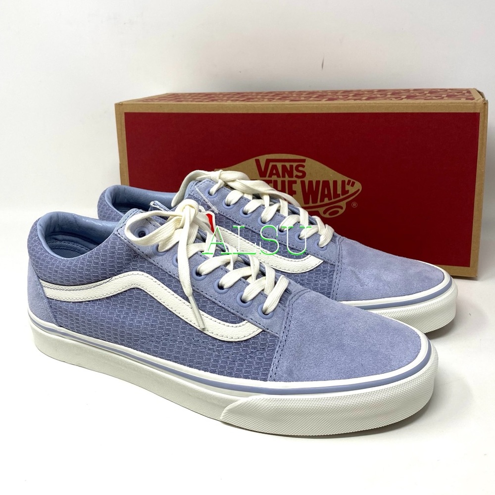 VANS Old Skool Suede Multi Woven Blue Grey Men’s - Picture 2 of 9